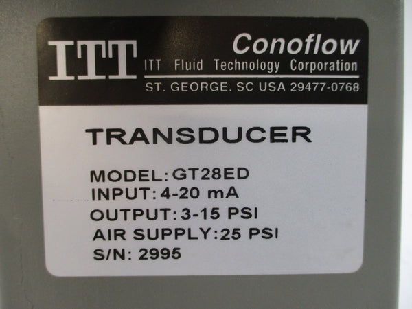 ITT GT28ED 3-15PSI NSNP