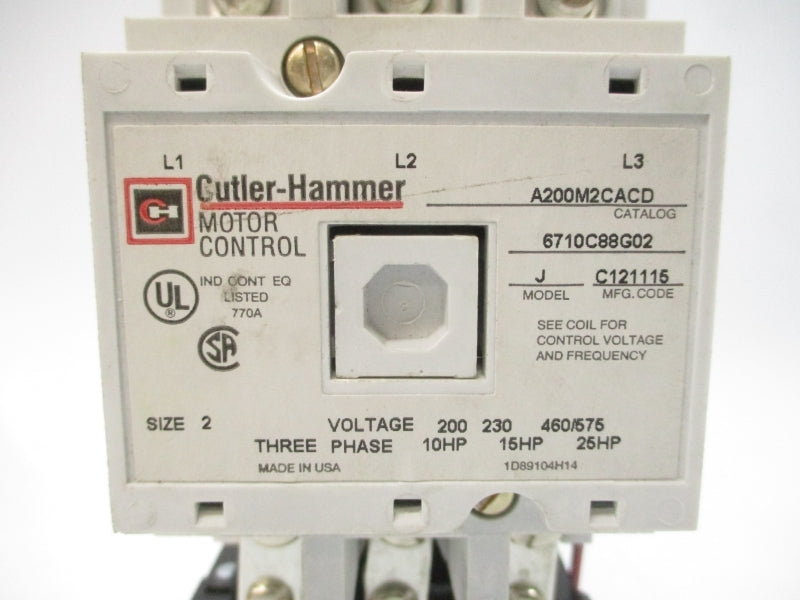 EATON A200M2CACD 6710C88G02 110/120V 770A NSMP