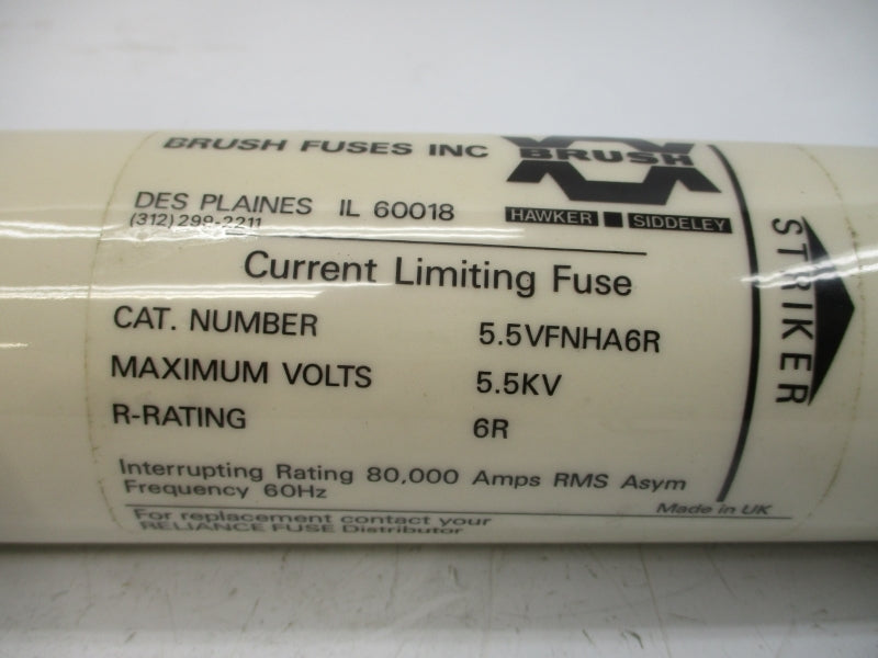 BRUSH FUSES 5.5VFNHA6R 5.5KV 6A NSMP