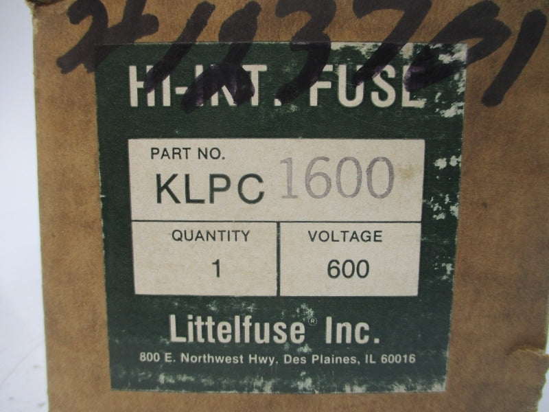 LITTELFUSE KLPC1600 600VAC 1600A (BR/GR) NSMP
