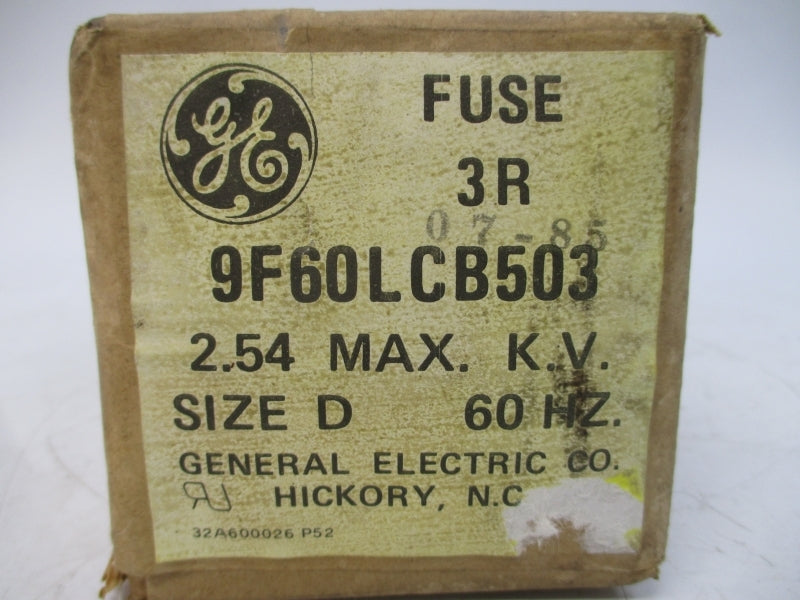 GENERAL ELECTRIC 9F60LCB503 2.54KV 3R NSFS