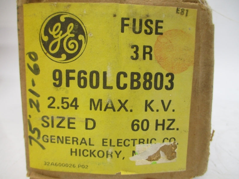 GENERAL ELECTRIC 9F60LCB803 EJ-2D 2.54KV 3R NSMP