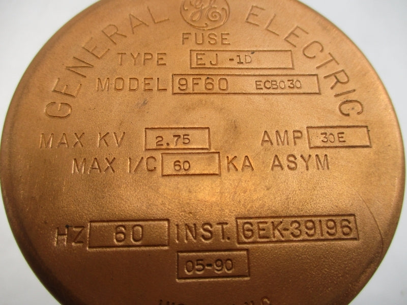 GENERAL ELECTRIC 9F60 ECB 030 EJ-1D 2.75KV 30EA NSMP
