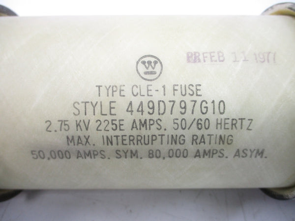 WESTINGHOUSE 449D797G10 CLE-1 2.75KV 225EA NSMP