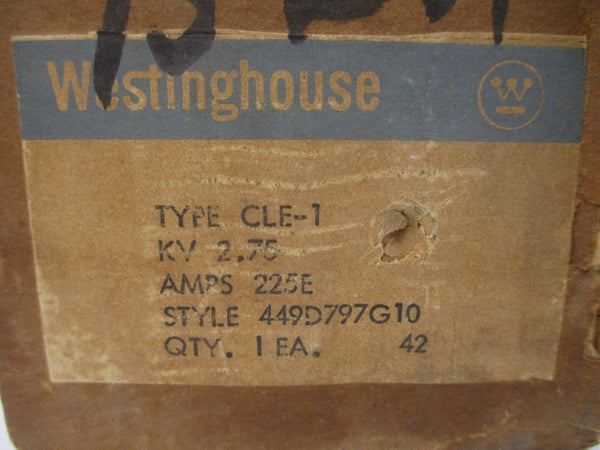 WESTINGHOUSE 449D797G10 CLE-1 2.75KV 225EA NSMP