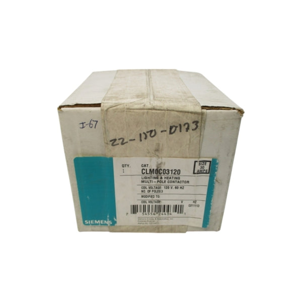 SIEMENS CLM0C03120 120V 30A NSFS