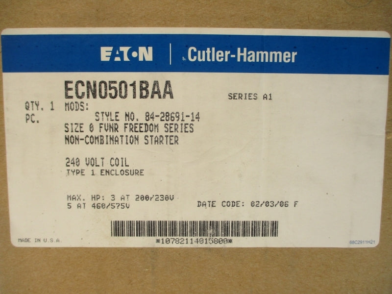 EATON ECN0501BAA SER. A1 240V 18A NSMP