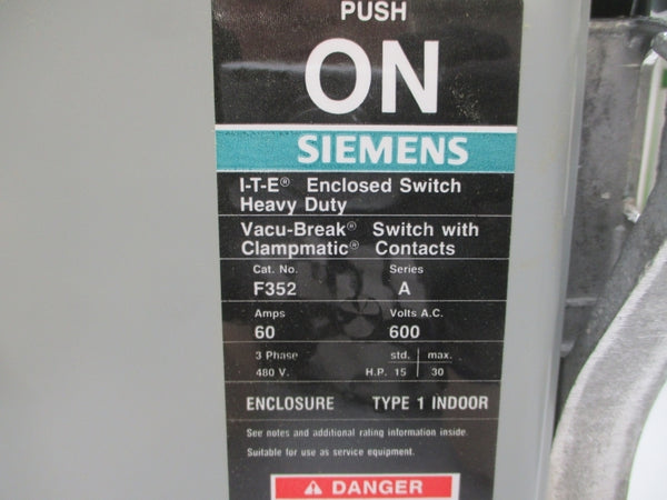 SIEMENS F352 SER. A 600VAC 60A NSMP