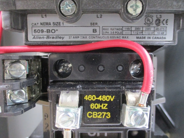 ALLEN BRADLEY 509-BAB SER. B 460-480V 27A (BR/WH) NSMP