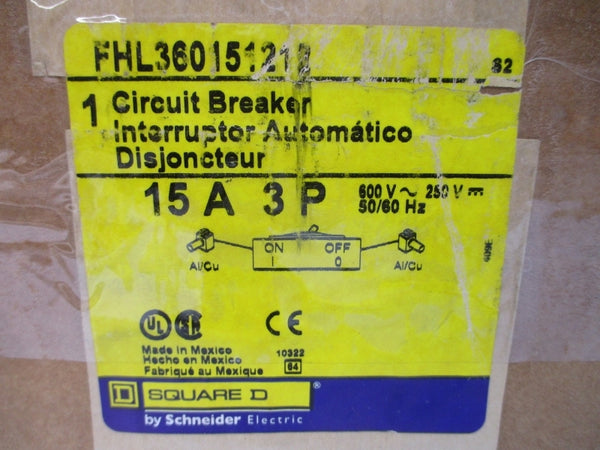 SQUARE D FHL360151212 600V 15A NSMP
