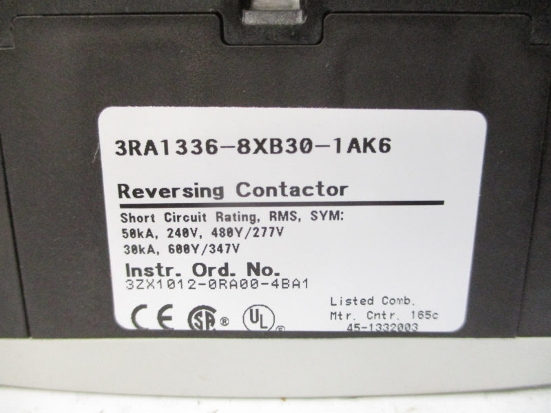 SIEMENS 3RA1336-8XB30-1AK6 110/120VAC 50A NSMP