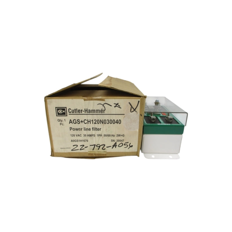 CUTLER-HAMMER AGS+CH120N030040 A0GS1H1670 120VAC 30A NSMP