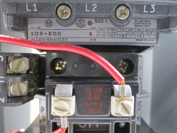 ALLEN BRADLEY 509-BAD SER. B 110/115-120V 27A NSNP