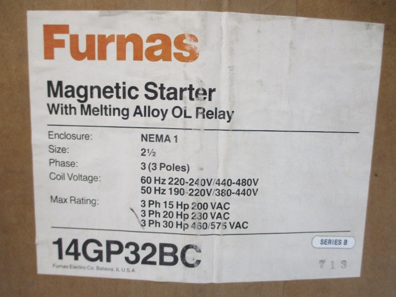 FURNAS 14GP32BC SER. B 480V 60A NSMP