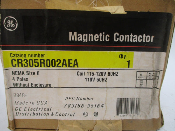 GENERAL ELECTRIC CR305R002AEA SER. A 110/115-120V 20A NSMP