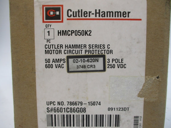 CUTLER HAMMER HMCP050K2 SER. C 600VAC 50A NSMP