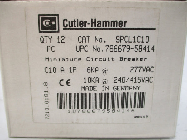 CUTLER HAMMER SPCL1C10 240/415/277VAC 10A (PKG OF 12) NSMP
