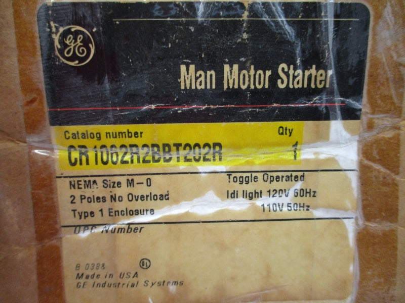 GENERAL ELECTRIC CR1062R2BBT202R SER. A 110/120V NSMP