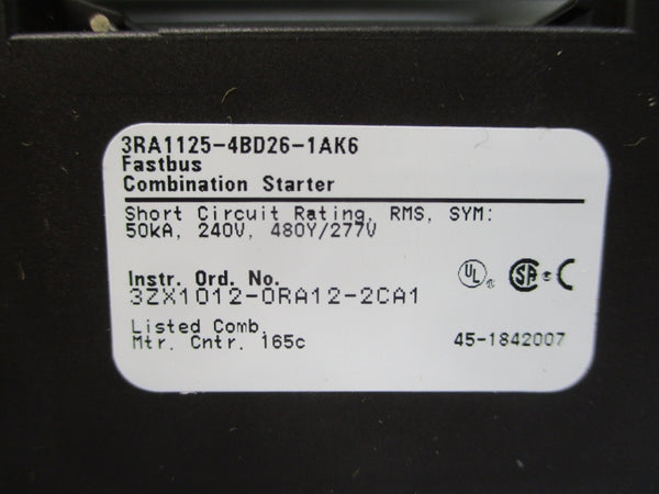 SIEMENS 3RA1125-4BD26-1AK6 110/120VAC 14-20A NSMP