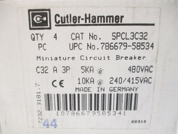 CUTLER HAMMER SPCL3C32 240/415/480VAC 32A (PKG OF 4) NSMP