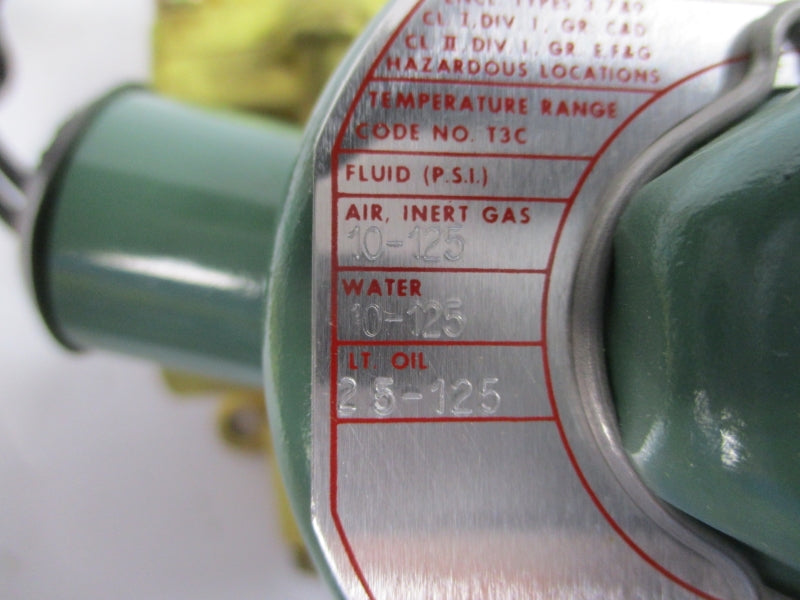 ASCO 8344A71 110/120V 10-125PSI 1/4" NSNP