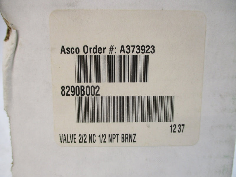 ASCO 8290B002 1/2" NSFS