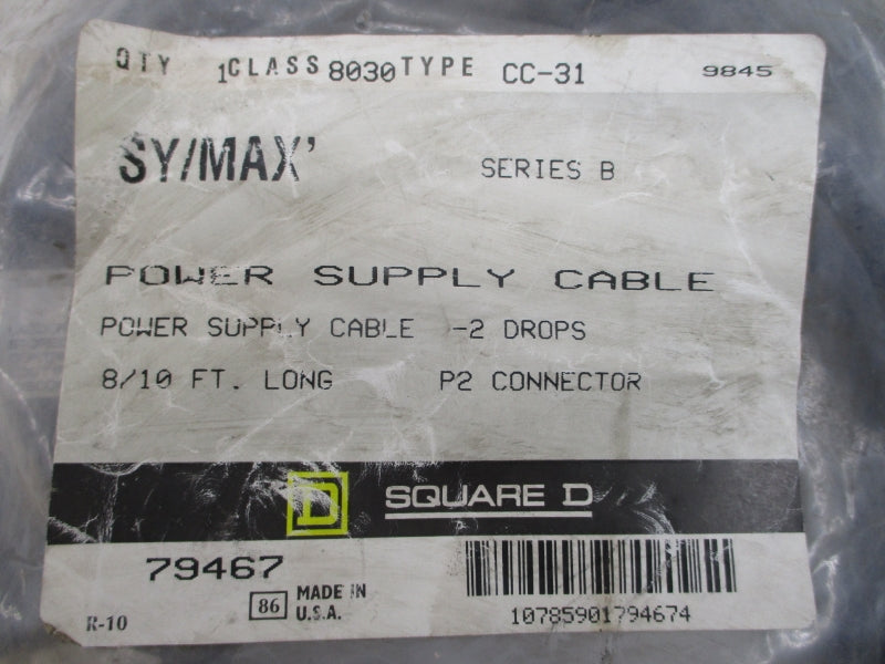 SQUARE D 8030CC-31 SER. B 8/10FT NSMP