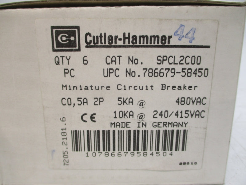 CUTLER HAMMER SPCL2C00 240/415/480VAC 5A (PGK OF 6) NSMP