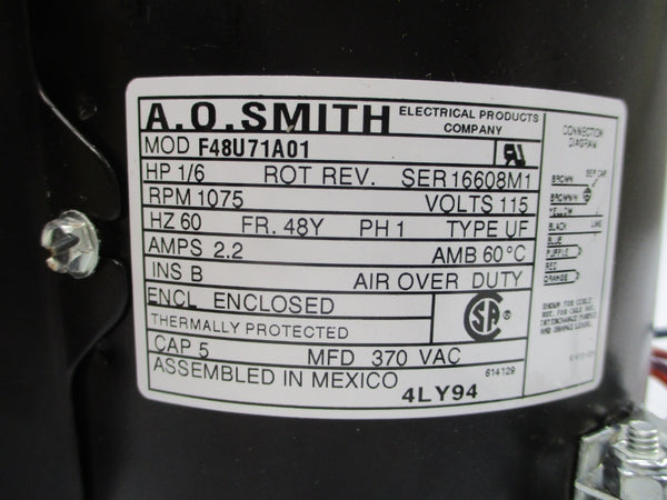 A.O.SMITH 4LY94 F48U71A01 115V 2.2A NSMP