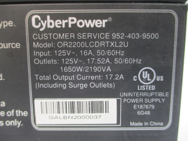 CYBERPOWER OR2200LCDRTXL2U 125V 16A NSNP