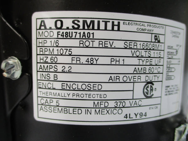 A.O. SMITH 4LY94 F48U71A01 115V 2.2A NSNP