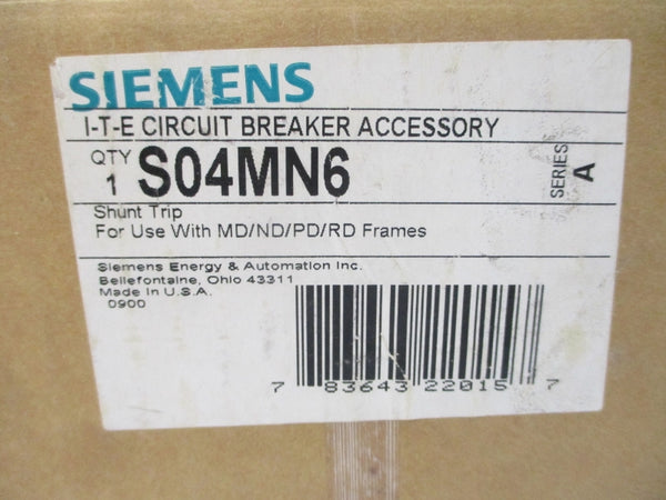 SIEMENS S04MN6 SER. A 480VDC NSMP