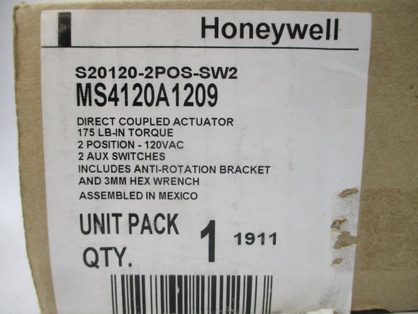 HONEYWELL MS4120A1209 S20120-2POS-SW2 100-250VAC 5A REV. G NSMP