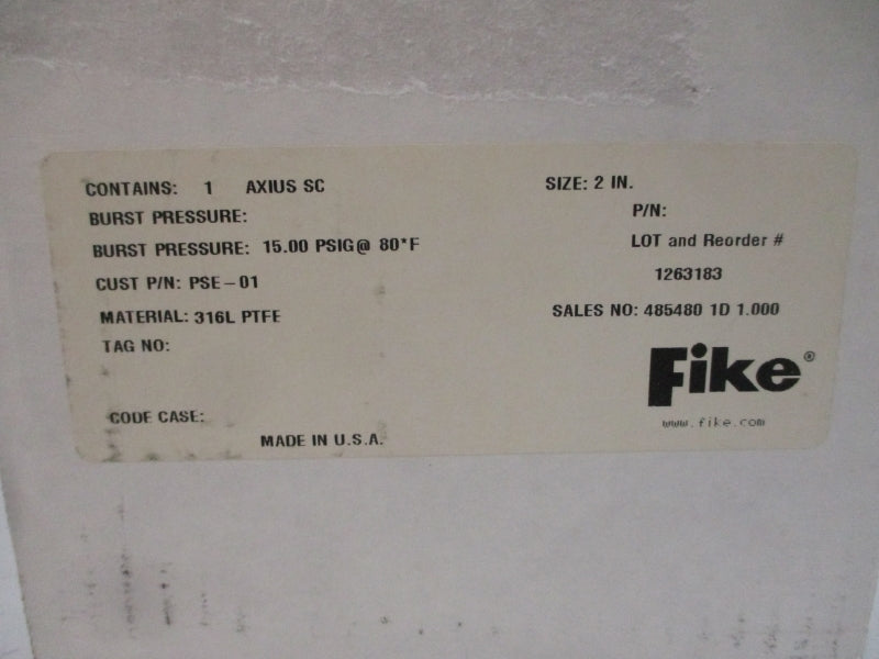 FIKE 1263183 AXIUS-SC 15.00PSI 2" NSMP