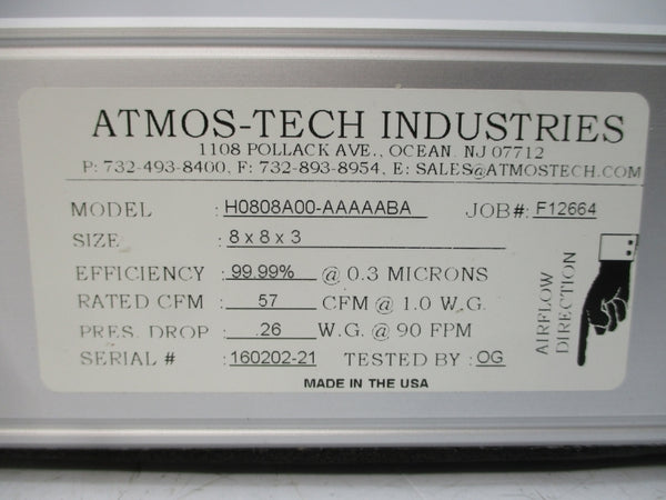 ATMOS-TECH INDUSTRIES H0808A00-AAAAABA NSNP