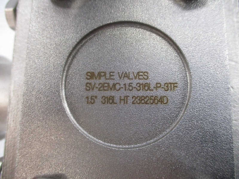 SIMPLE VALVES SV-2EMC-1.5-316L-P-3TF 1.5" NSNP