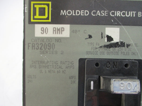 SQUARE D FA32090 SER. 2 240V 90A UNMP