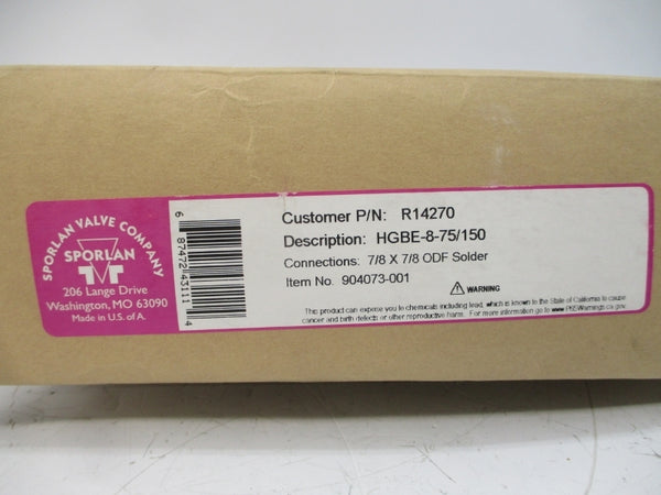 SPORLAN HGBE-8-75/150 700PSI NSMP
