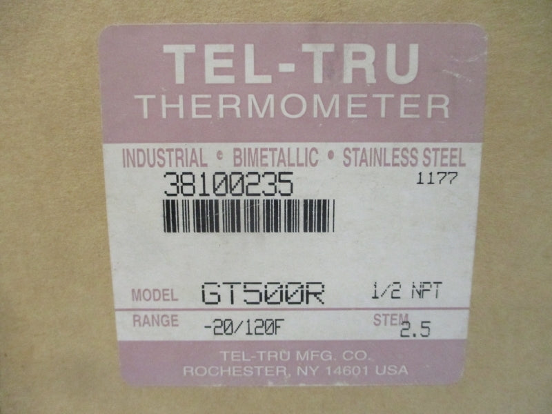TEL-TRU GT500R -20/120'F 1/2" STEM 2.5 NSMP