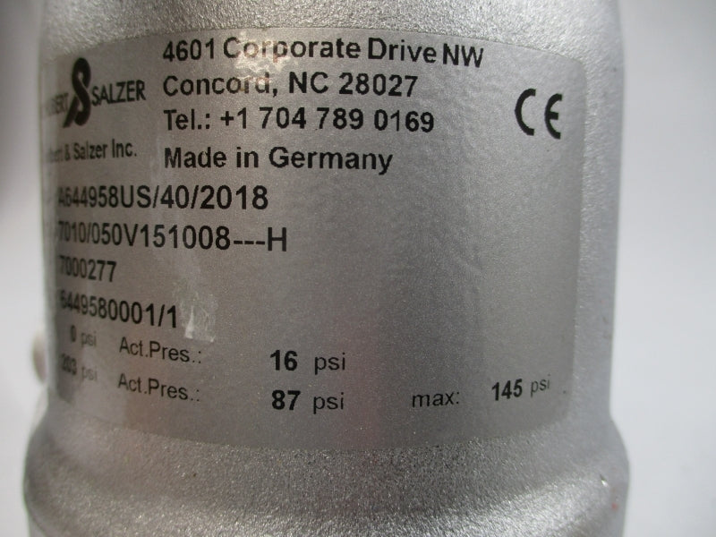 SCHUBERT&SALZER 7000277 7010/050V151008---H 0/203PSI NSNP