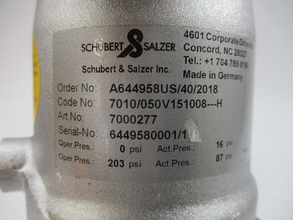 SCHUBERT&SALZER 7000277 7010/050V151008---H 0/203PSI NSNP