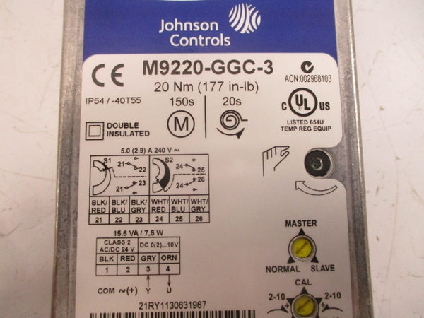 JOHNSON CONTROLS M9220-GGC-3 24VAC/DC NSMP