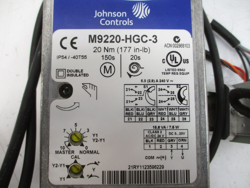 JOHNSON CONTROLS M9220-HGC-3 240V 5.0A UNMP
