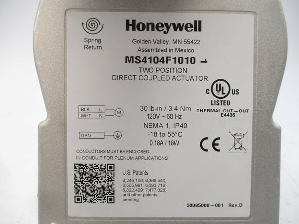 HONEYWELL MS4104F1010 120V 0.18A NSNP