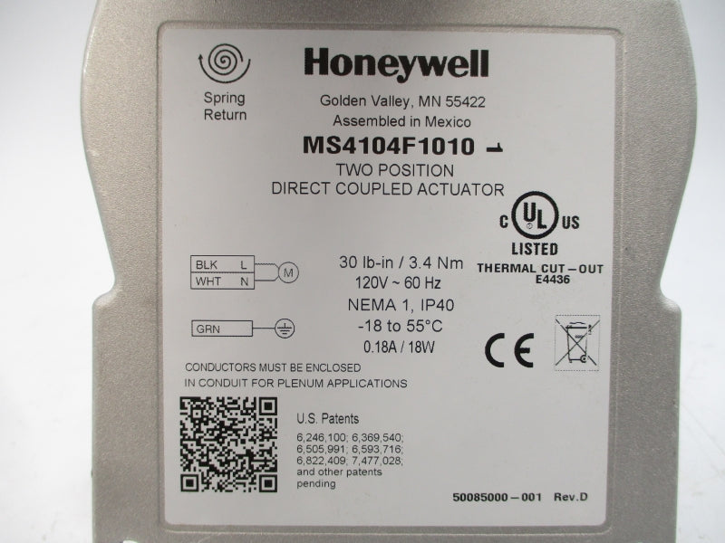 HONEYWELL MS4104F1010 120V 0.18A NSNP