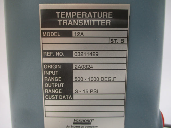 FOXBORO 12A 500-1000'F NSMP