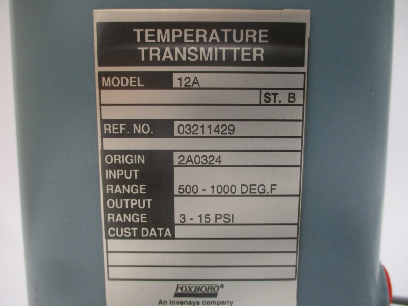 FOXBORO 12A 500-1000'F NSMP
