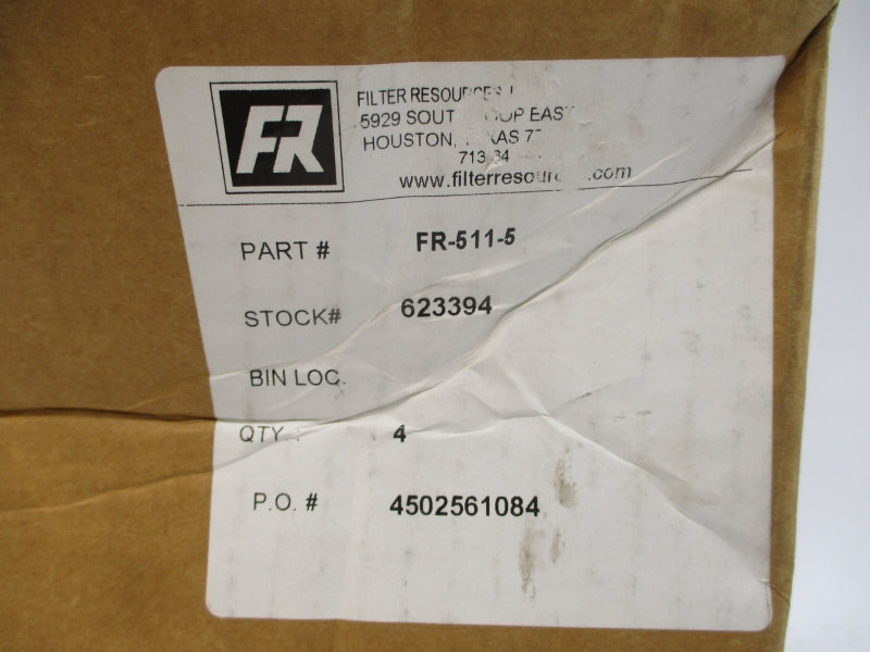 FILTER RESOURCES FR-511-5 623394 (PKG OF 4) NSMP