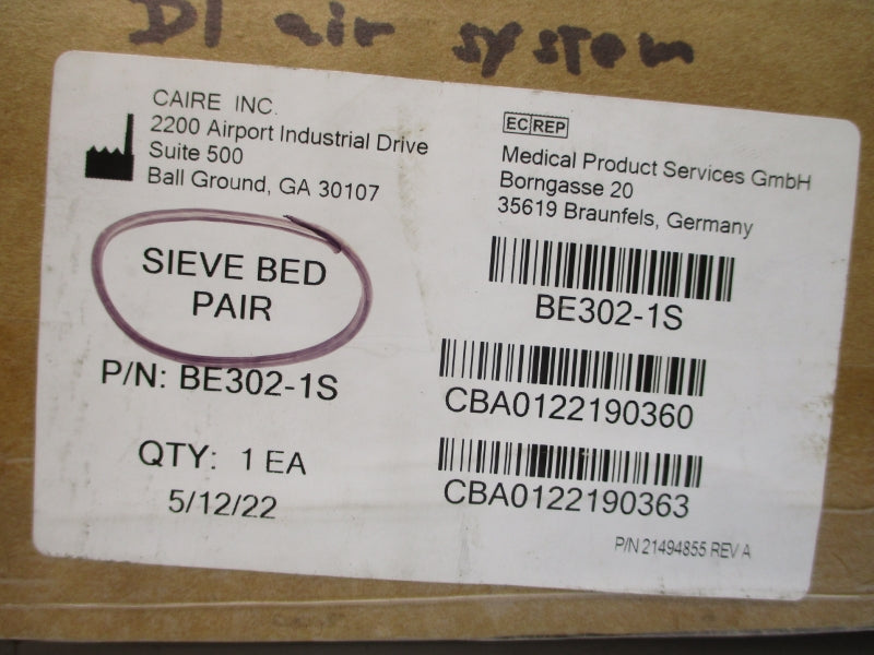 CAIRE BE302-1S CBA0122190360 CBA0122190363 NSMP