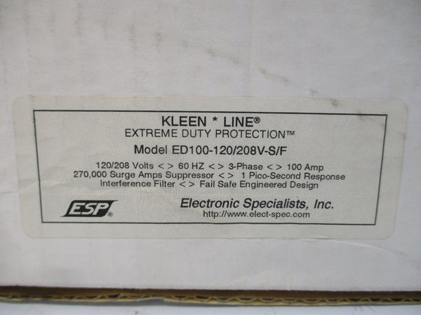 KLEEN ELECTRONIC SPECIALISTS ED100-120/208V-S/F 120/208V 100A NSMP